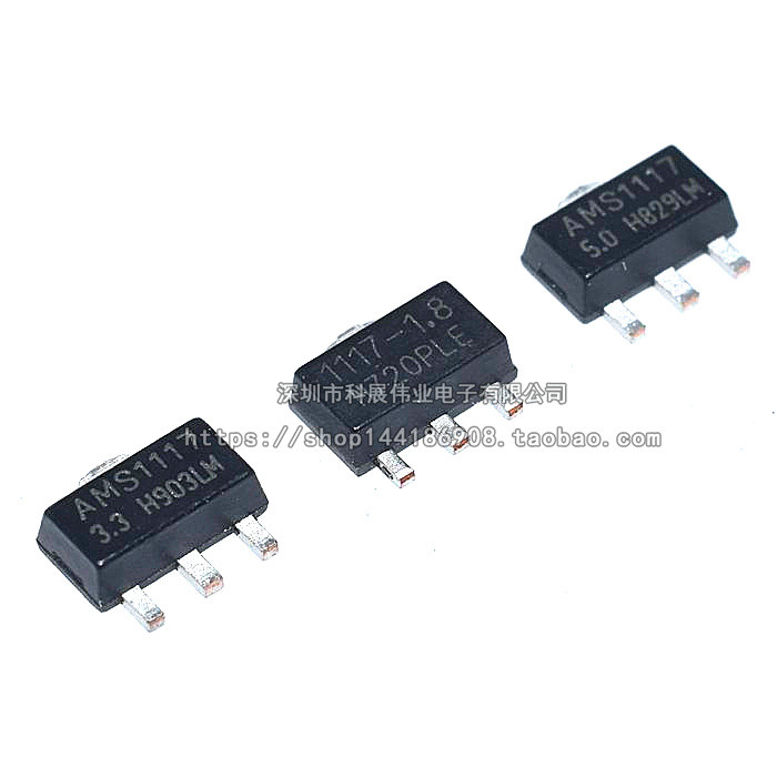 Ams1117-1.2 1.8 2.5 3.3V 5.0V ADJ Linear ตัวควบคุมแรงดันไฟฟ้า Power IC Patch SOT-89 5V