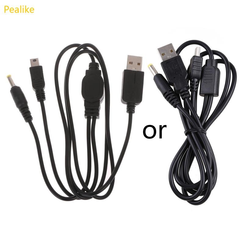 Pealike 2 in 1 สายชาร์จ USB สําหรับ PSP 1000 2000 3000 สายชาร์จข้อมูล Powe Cord