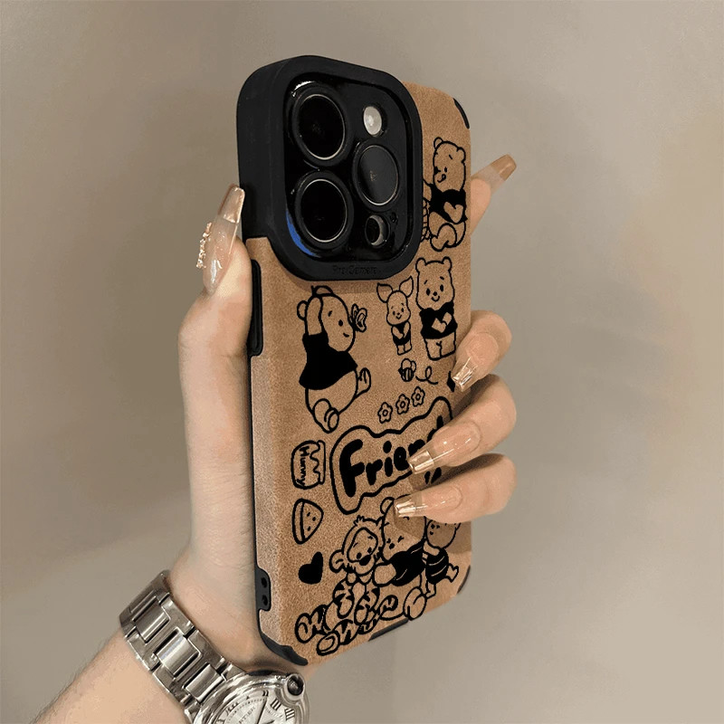 สําหรับกรณี iPhone IP16 IP15 PRO MAX IP11 IP12 PRO IP7 IPXS MAX IP13 IP14PLUS น่ารักการ์ตูนsimple