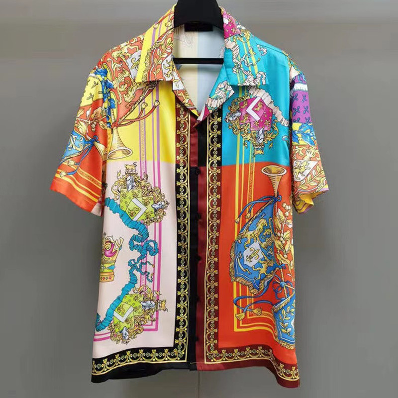 เสื้อลําลองผู้ชาย3งทีเสื้อสไตล์ญี่ปุ่นแขนสั้นออกแบบสีเสื้อโค้ทแฟชั่นพิมพ์สําหรับผู้ชาย