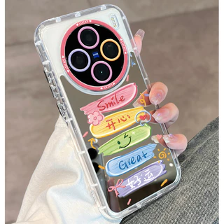 สําหรับ VIVO x200 X300 Pro X100 ultra X90 X80 X70 เคสโทรศัพท์กระจกถุงลมนิรภัยกรณีป้องกันกรณี
