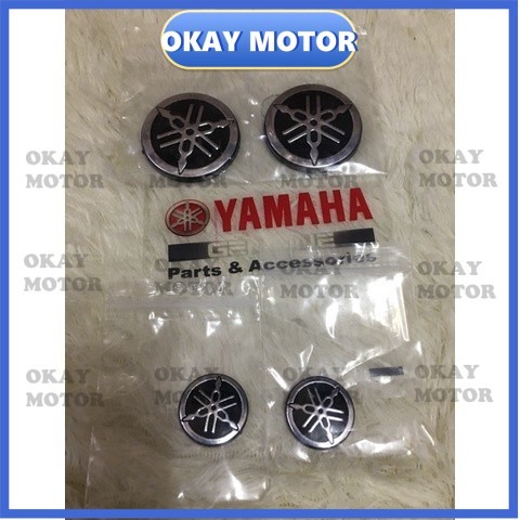 ทอง/โครเมี่ยมสัญลักษณ์โลโก้ 4 ชิ้นชุด Yamaha Y15 lc135 v6 lc135v6 lประวัติย่อ6 Y15ZR โลโก้ GOLD CHRO