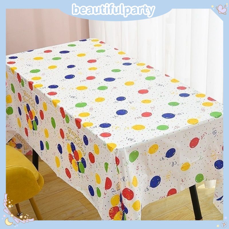 ร้อนขายผ้าปูโต๊ะทิ้งที่มีจุด/บอลลูนสําหรับเด็กวันเกิดครั้งแรกของเด็กทารกตกแต่งพรรคซัพพลายผ้าปูโต๊ะ - รูปที่ 5