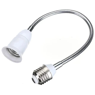 JANELAXE ตัวแปลงผู้ถือโคมไฟ, 20/30/40/60 ซม. ยาวหลอดไฟ LED Extension Tube, คุณภาพสูงยืดหยุ่นเกลียว E27 ถึง E27 หลอดไฟแปลงซ็อกเก็ตบ้าน