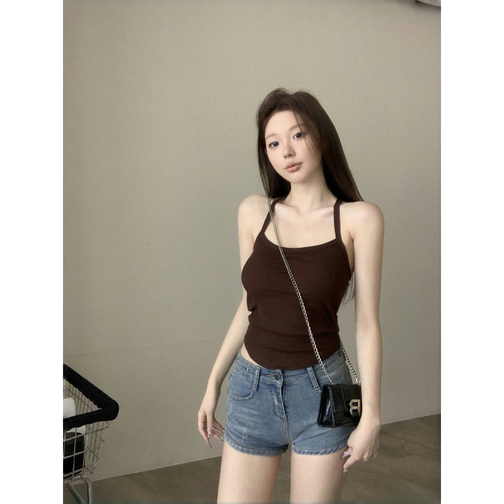 Elves พร้อม เสื้อสายเดี่ยว เสริมฟองน้ำ สีพื้น ดีเทลเว้าหลัง ทรงรัดตัว เสื้อกล้ามผู้หญิง“FY88030″ ราคา ถูกที่สุด ดีลบีเคเค แกลเลอรีภาพที่ 7