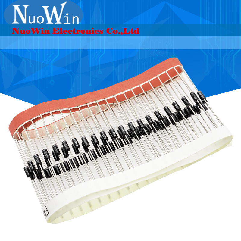 100pcs RL207 2A 1000V DO-15 Rectifier Diode