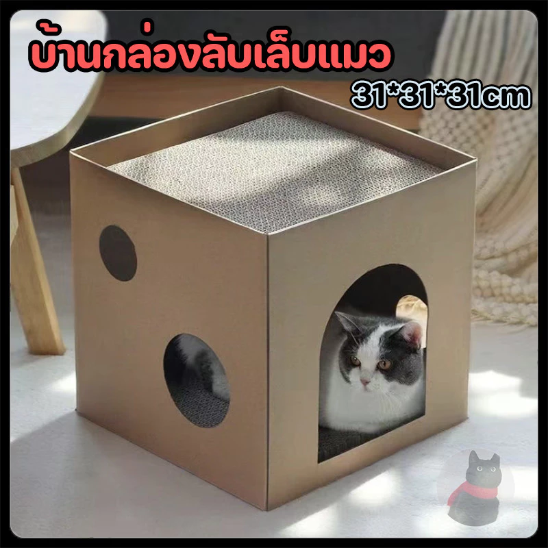 บ้านกล่องลับเล็บแมว ของเล่นแมว กล่องลับเล็บ ที่ฝนเล็บแมว คอนโดแมว ที่ลับเล็บแมว