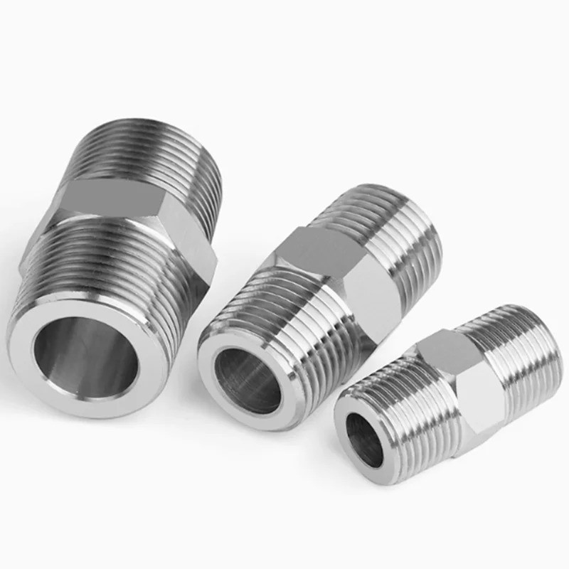 NPT/BSP อะแดปเตอร์ข้อต่อท่อเกลียวตัวผู้ 1/8 ~ 1 | 304 ข้อต่อหัวฉีดน้ําแรงดันสูงสแตนเลส - รูปที่ 3