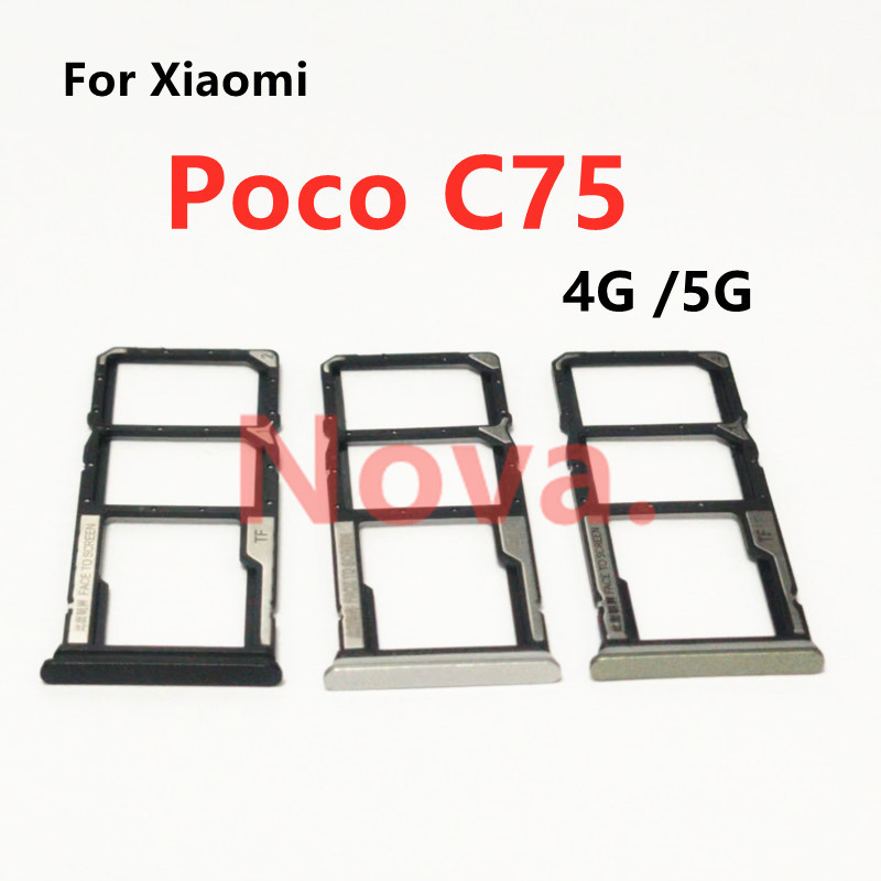 ถาดซิมการ์ดสําหรับ Xiaomi Poco C75 5G 4G โทรศัพท์มือถืออะไหล่ทดแทน