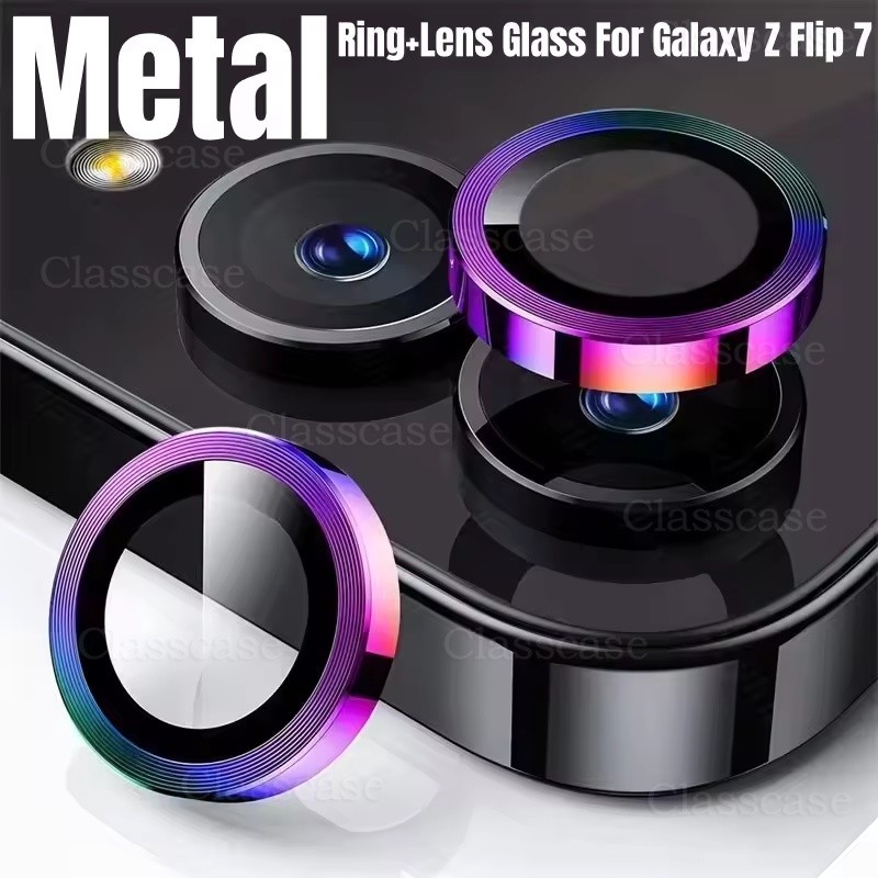 SAMSUNG [คลังสินค้าพร้อม]เลนส์กล้องโลหะสําหรับSamsung Galaxy Z Flip 7 FE 7FE Flip7 Flip7FE ZFlip7 ZF