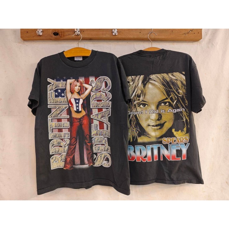Britney Spears OOPS! I DID IT AGAIN Bio Washed tag BL เสื้อวินเทจ เสื้อทัวร์