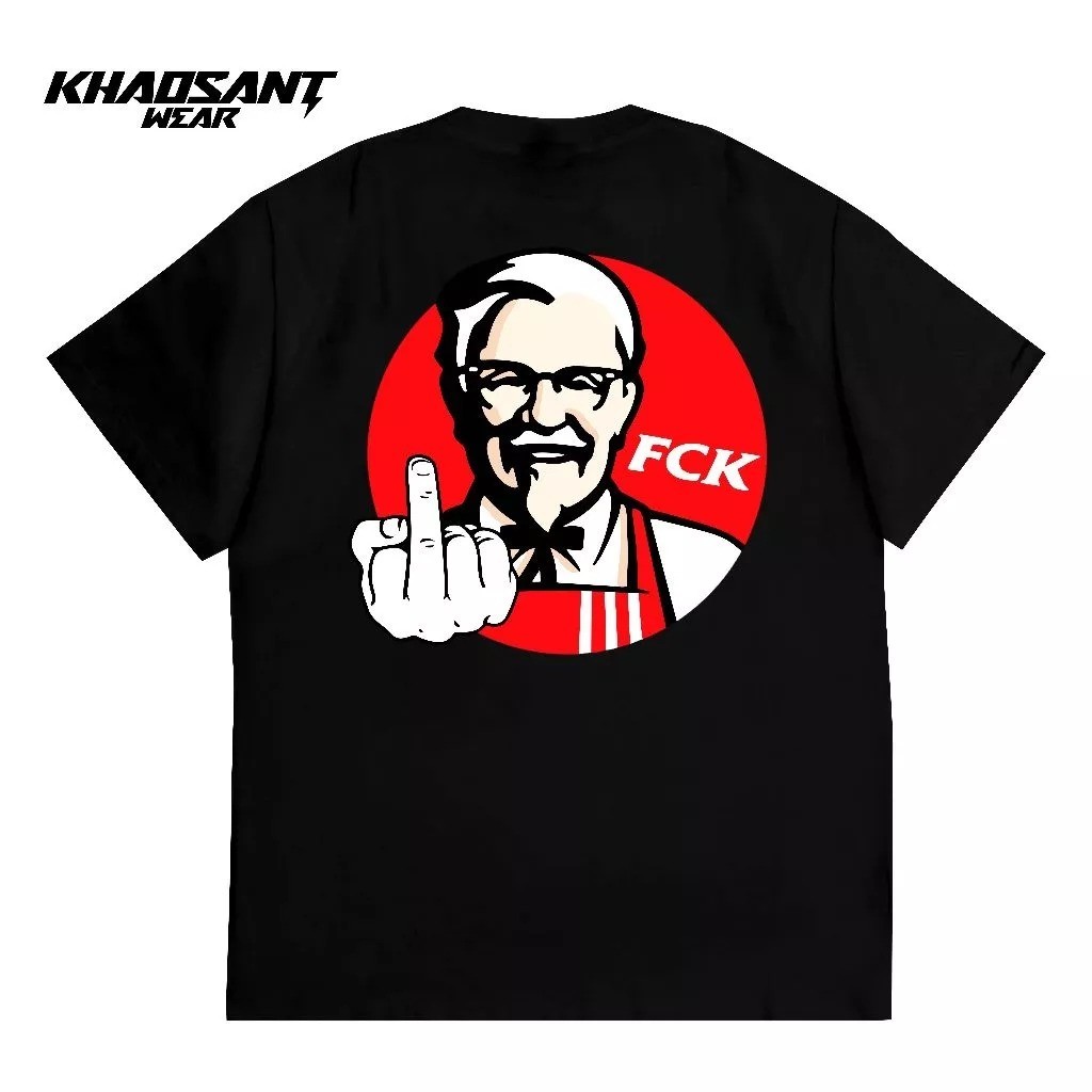 เสื้อยืด FCK | เสื้อยืดล้อเลียนตลก | เสื้อผ้า KFC ยี่ห้อล้อเลียน KFC Fucek