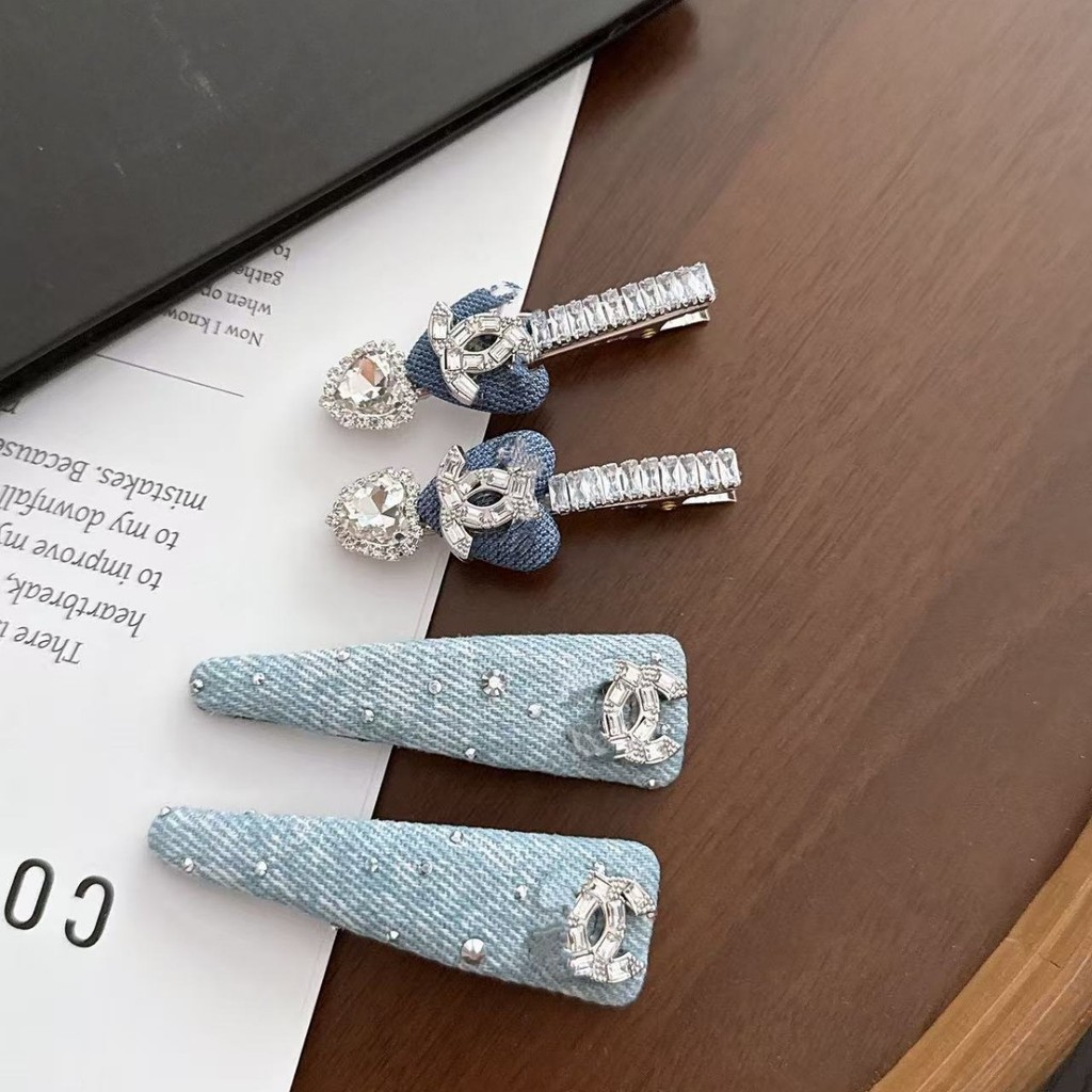 คลิปผมแบบ Duckbill ประณีต เพชรยึดDenim สำหรับตกแต่งทรงผมและหนีบโคนผม