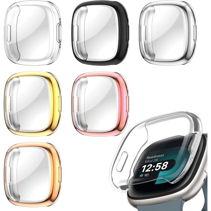 เคสป้องกันแบบเต็มหน้าจอสําหรับ Fitbit Charge Versa Inspire Luxe 2 3 4 5 6 Lite Soft TPU ป้องกันหน้าจอ