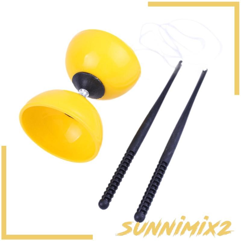 [Sunnimix2] Yoyo Diabolo Set Triple Bearing Fun Thicken แบบพกพาปฏิบัติยืดหยุ่น Juggling ของเล่นสําหร