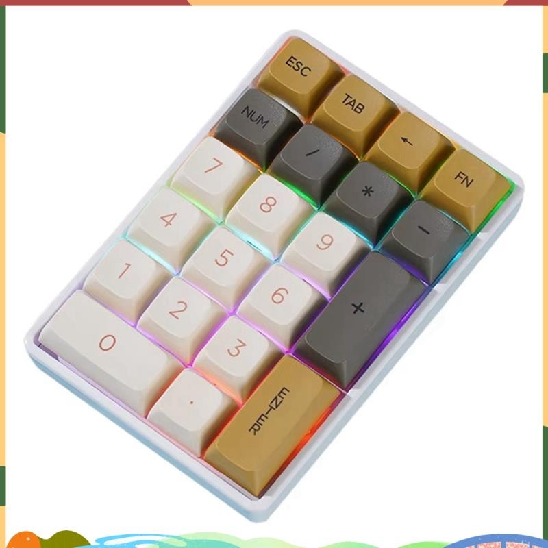 Super 21Keys Mini Keyboard 2.4G Wireless Number Pad แป้นพิมพ์ตัวเลขแบบกลไกสําหรับบัญชี Numpad Gaming