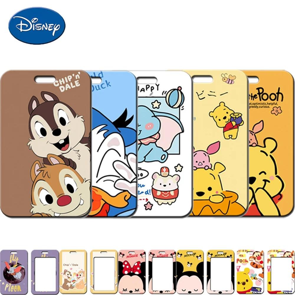 1ชิ้นดิสนีย์การ์ตูนผู้ถือบัตรสร้างสรรค์มิกกี้เมาส์โดนัลด์ดั๊กน่ารักรถบัสผู้ถือบัตรอะนิเมะรอบนักเรียนผู้ถือบัตรของขวัญ