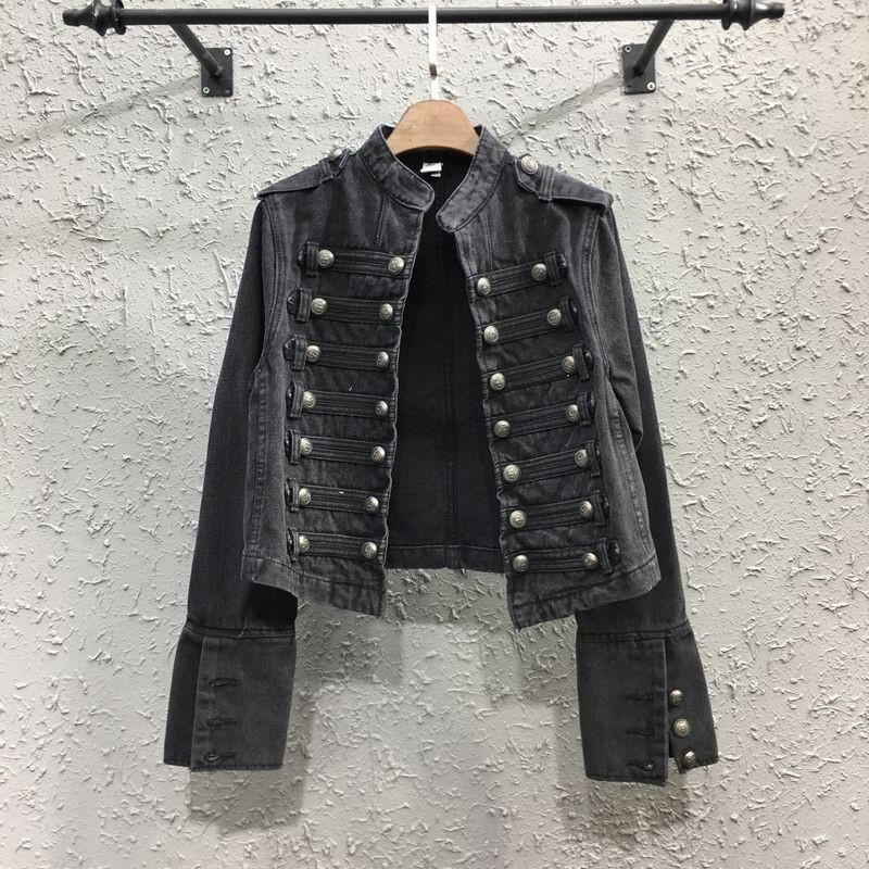 Heavy Industry Punk รถจักรยานยนต์สั้นแจ็คเก็ตผู้หญิงอินเทรนด์ 2025 ฤดูใบไม้ผลิฤดูใบไม้ร่วงสไตล์ใหม่ Slimmer ดูยืนปกแขนยาว Denim แจ็คเก็ตด้านบน ราคา ถูกที่สุด ดีลบีเคเค แกลเลอรีภาพที่ 4