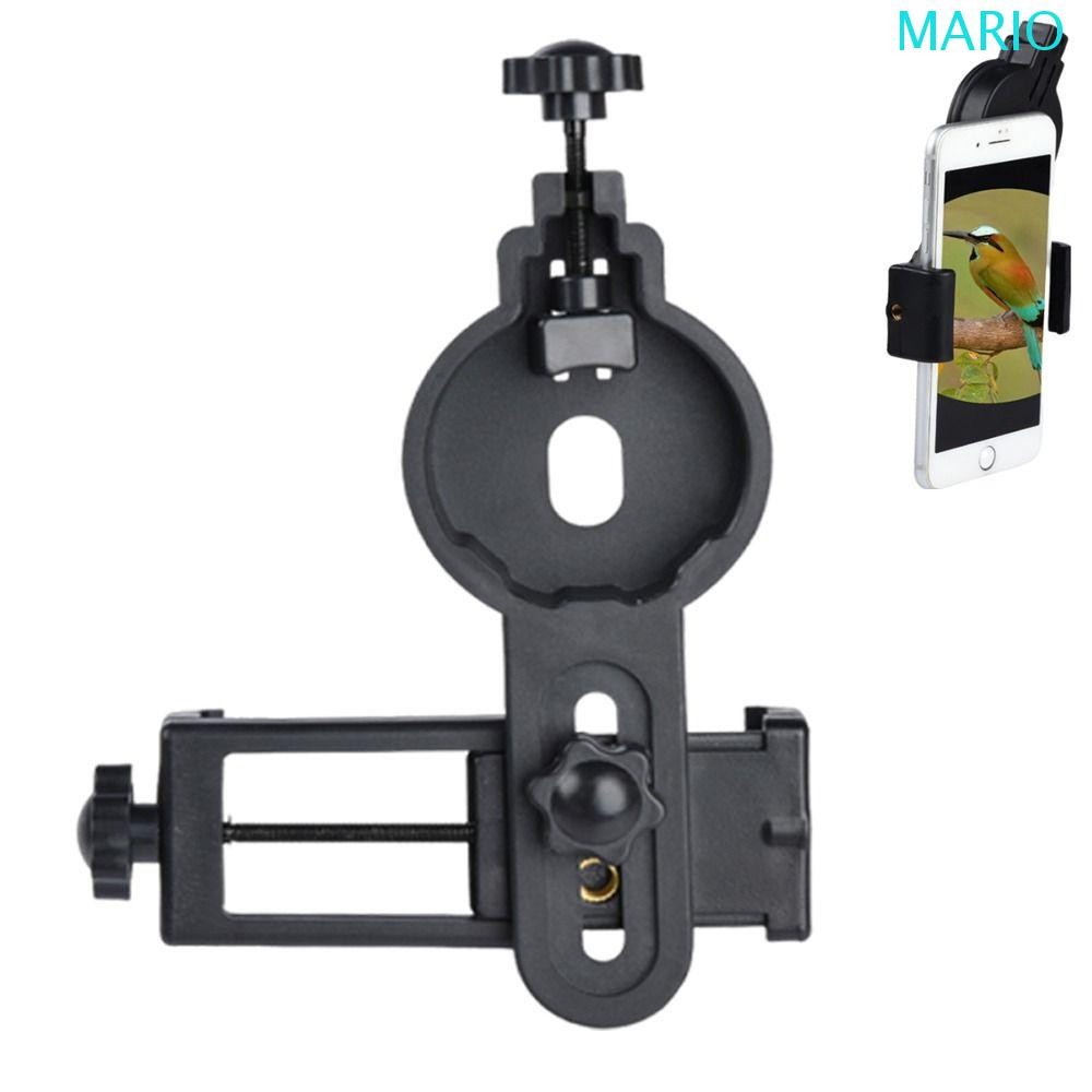 MARIO Phone Lens Photography Adapter Mount, Universal อัพเกรดกล้องโทรทรรศน์คลิปโทรศัพท์, ปรับสีดําโร