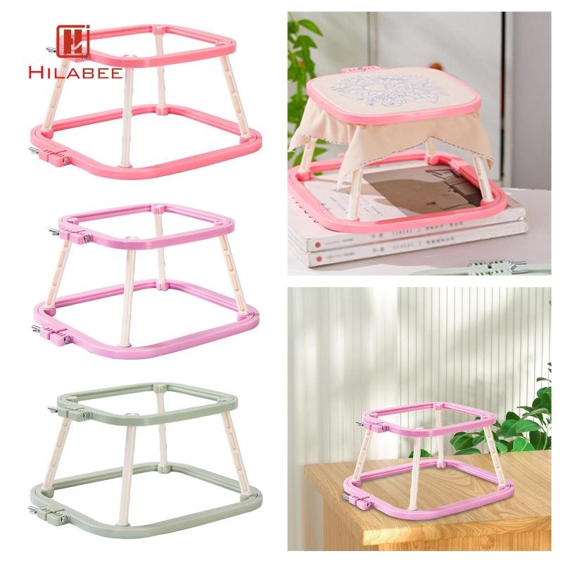 [ฮิลาบี] ขาตั้งปักครอสติชขาตั้งกรอบปักสําหรับเย็บผ้าสองชั้นแข็งแรง