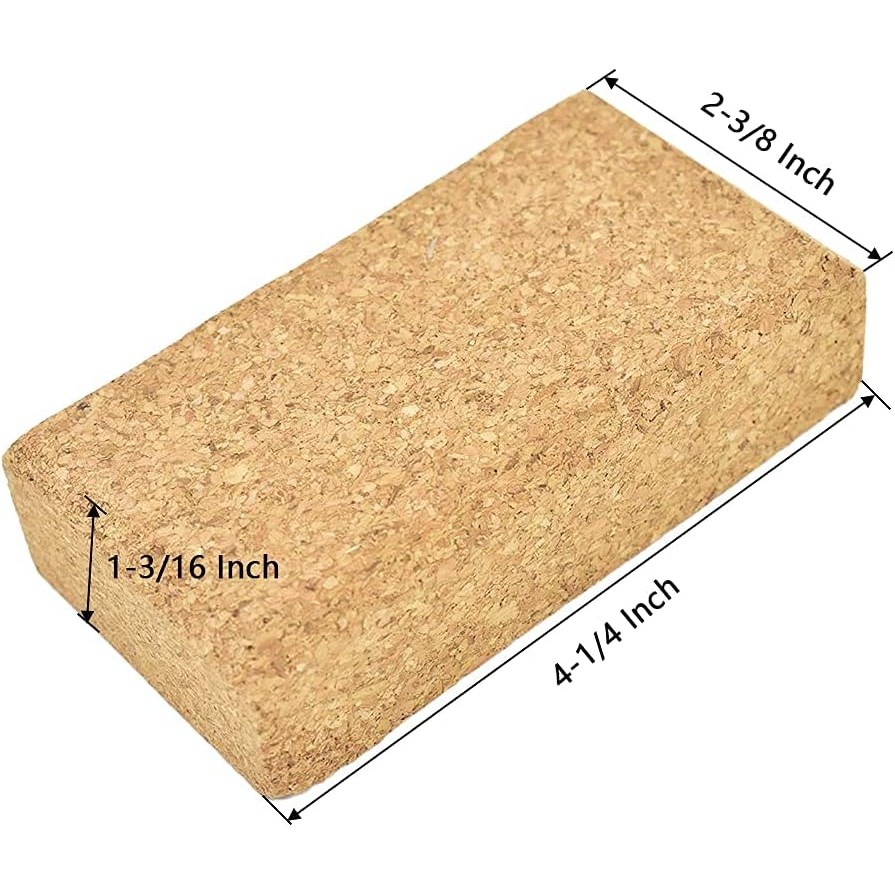 EMILYPRO Cork Sanding Blocks 4-1/4"x 23/8" x 1-3/16" เครื่องมือขัดมือสําหรับกระดาษทราย - 3 ชิ้น 91FP