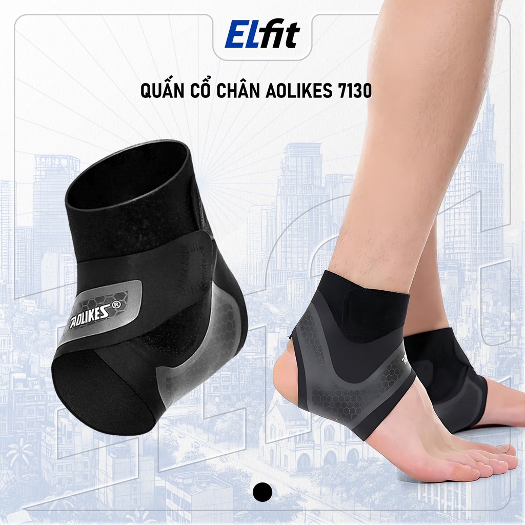 Aolikes 7130 Sports Gym Ankle Protection Ankle Bandage ทําจากผ้าที่ปลอดภัยและยาง - AL7130