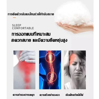 หมอน 950gนุ่มฟู ไม่ยุบง่าย ป้องกันไรฝุ่น ลดอาการปวดคอ บรรเทาอาการนอนกรน นอนหนุนเพื่อสุขภาพ นุ่มหลับสบาย ใช้งานได้นานขึ้