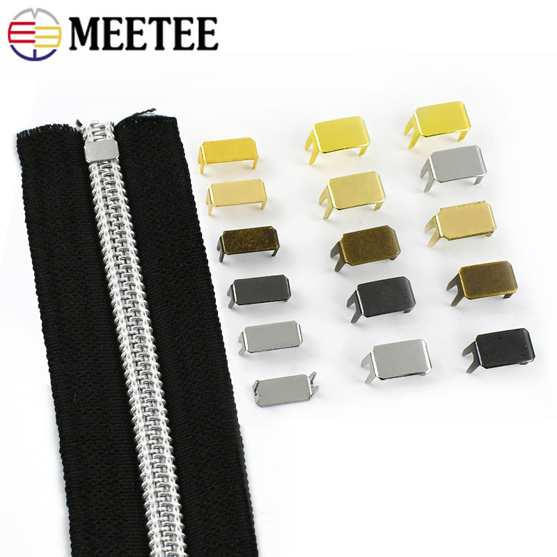 10 ชิ้น 3#5#8#10# คลิปหางโลหะ Zip Stopper สําหรับกระเป๋าถือ Garments End Lock อุปกรณ์เย็บผ้า - รูปที่ 3