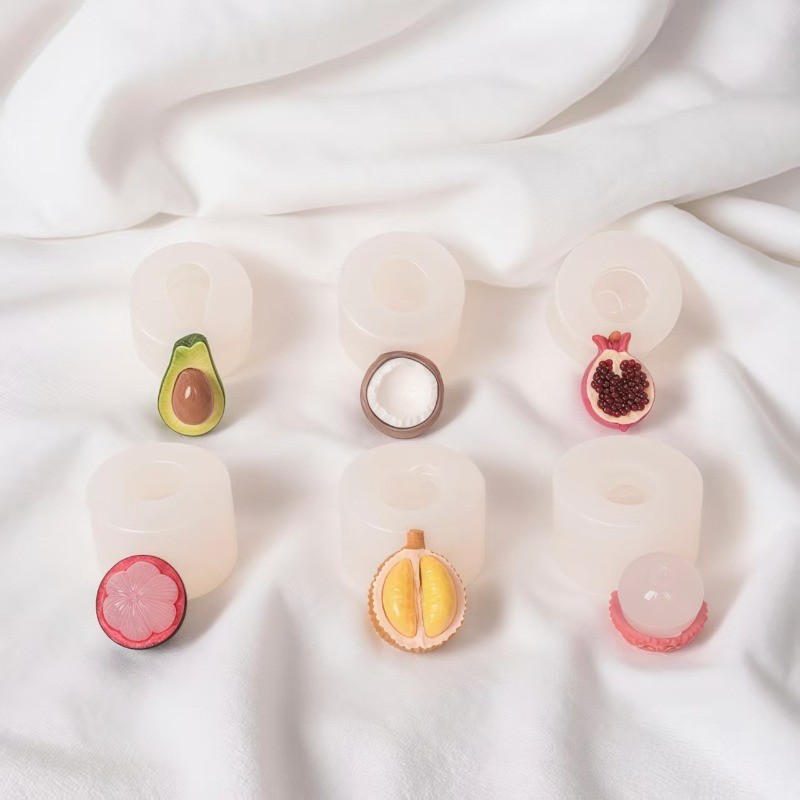 ขนาดเล็กอะโวคาโดทุเรียนลิ้นจี่ซิลิโคนแม่พิมพ์ผลไม้มูสเค้ก ฉ ออนดานท์ ช็อกโกแลตแม่พิมพ์