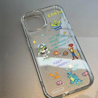 เคส iPhone 16 Pro Max iPhone 11 เคสใสแบบแวววาว TPU นุ่มสีสันสดใส การ์ตูนสุดหล่อสีสันสดใส Compatible