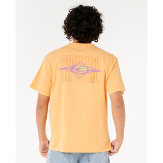 RIPCURL เสื้อยืดผู้ชายสีส้ม 0PBMTE RAW ENERGY MAXXED TEE W25