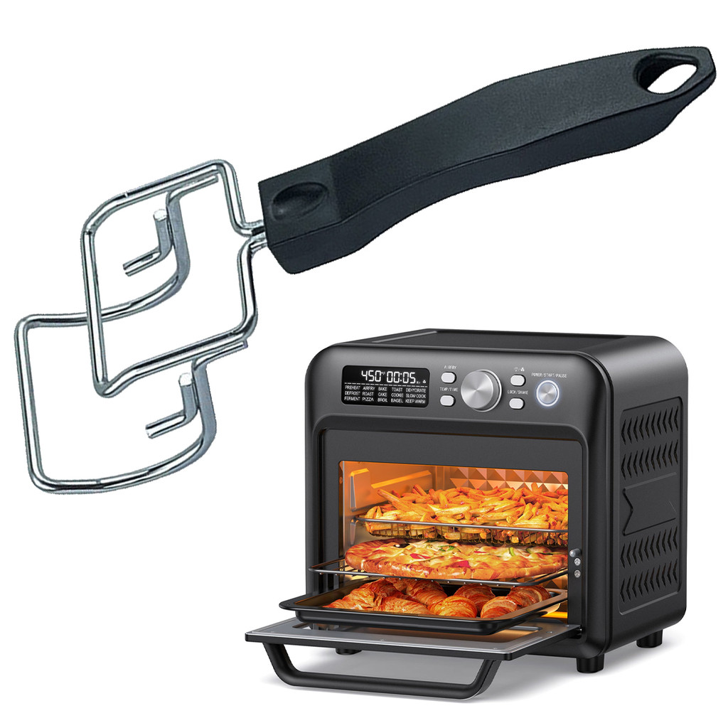 1 ชิ้นทนความร้อนจับถาดเตาอบ Clamp พร้อมจับสีดํา Non-Scalding ชาม Remover Essential เตาอบอุปกรณ์เสริม