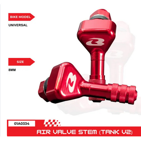 RCB RACING BOY [ TANK V2 ] TUBELESS AIR VALVE STEMS TUBELESS VALVE HEAD KELAPA TIUB NUT[ 8MM/10MM ] - รูปที่ 6