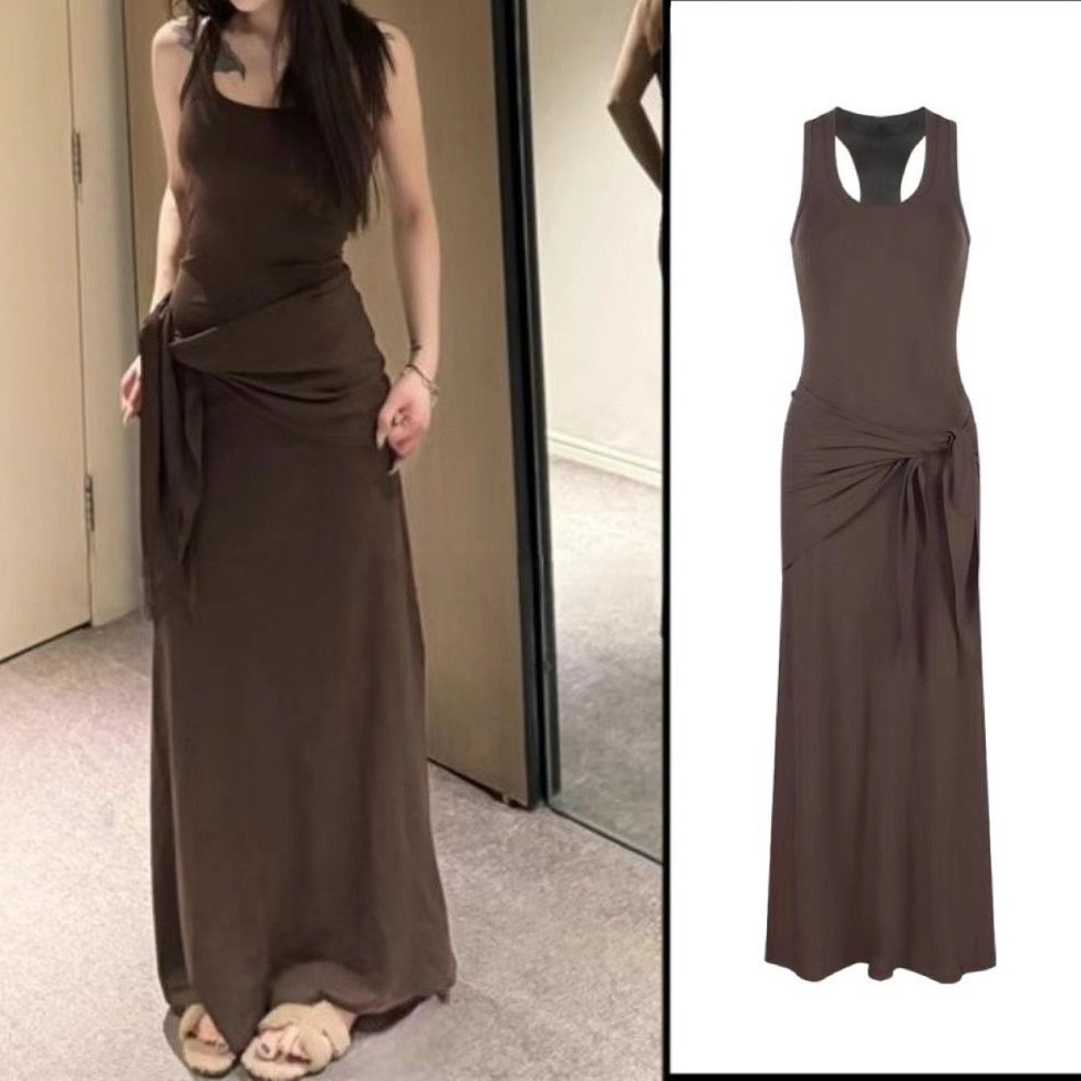 Milyfashion เสื้อกั๊กกระโปรงแบบ U-Neck กึ่งแขน เปิดเผยสไตล์คลาสสิกสำหรับฤดูร้อน