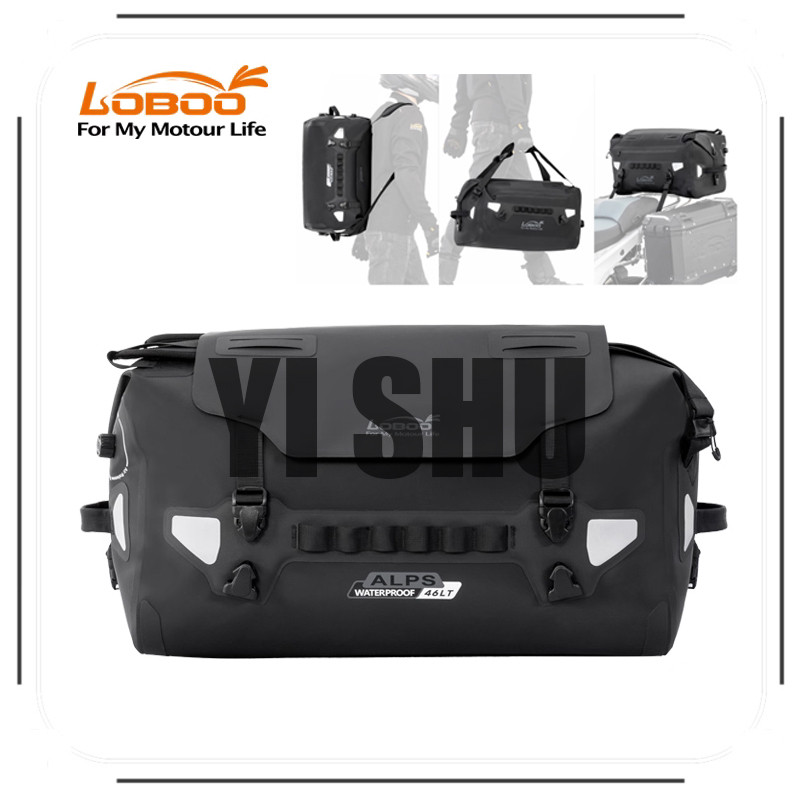 LOBOO BWB46TBK กระเป๋ากันน้ําสุญญากาศ เหมาะสําหรับการเดินทางรถจักรยานยนต์ อัตรากันน้ํา IPX7