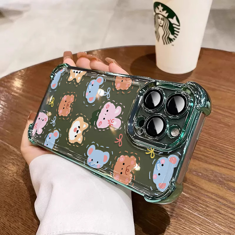 3 in1 สัตว์น่ารักสําหรับ Honor 400 Lite 400 PRO 100 PRO 200 300 PRO 300U เคสโทรศัพท์ Soft Anti fall กรณี - รูปที่ 5