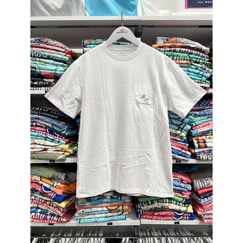 เสื้อยืดผู้ชาย Vineyard Vines ออกแบบลายว्वเอลฟ์ พิมพ์แขนสั้น ทรงโอเวอร์ไซซ์ ราคา ถูกที่สุด ดีลบีเคเค แกลเลอรีภาพที่ 6