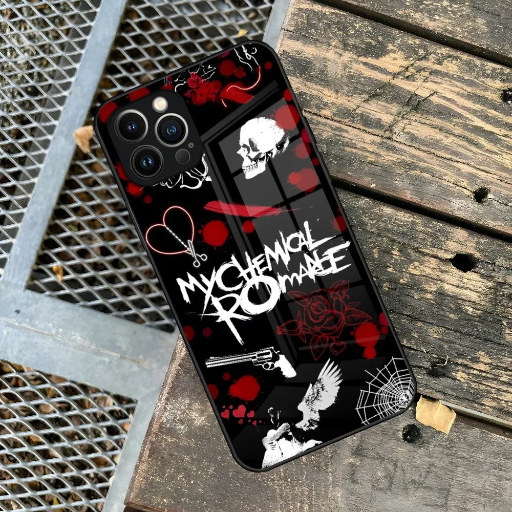 BK-2 My Chemical Romanceเคสโทรศัพท์สําหรับIphone 17,15 14 12 11 13 Pro Max Mini X 8 Xr Xs 7 Pulsแก้ว