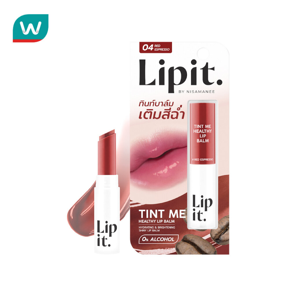 Lip It ลิปอิท ทินท์ มี เฮลธ์ตี้ ลิป บาล์ม 3ก. 04 เรด เอสเพรสโซ่