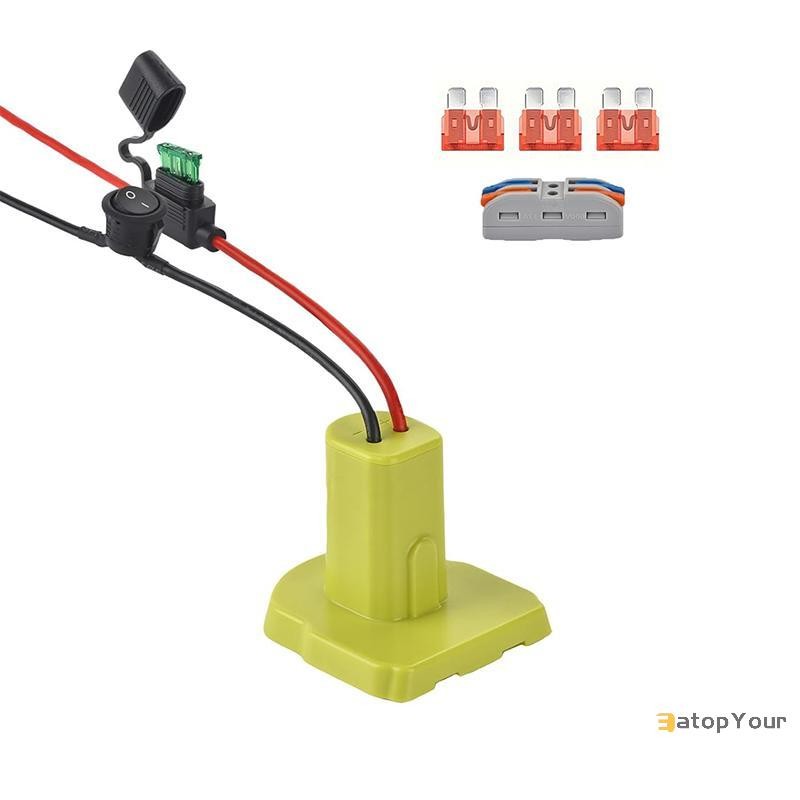 EatopYour] 1 PC 18V Power Tool DIY Output Adapter Converter พร้อมสาย Fr RYOBI ใหม่