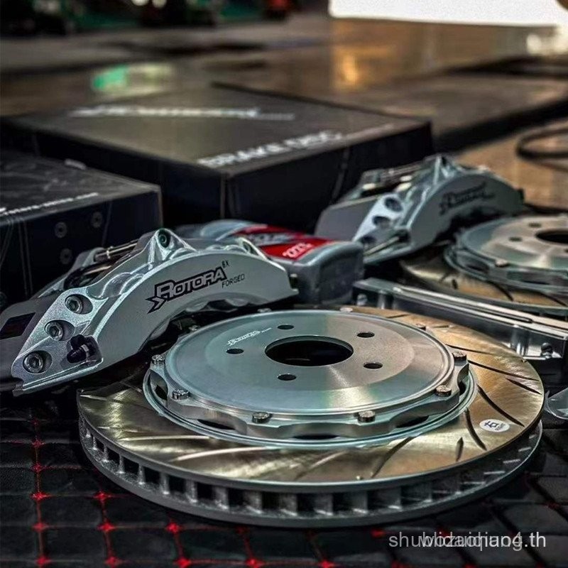 R ROTORA Four Six-Piston Car Brake Calipers ดัดแปลงด้านหน้าหกด้านหลัง Four-Clippers ชุด Mazda Anksel