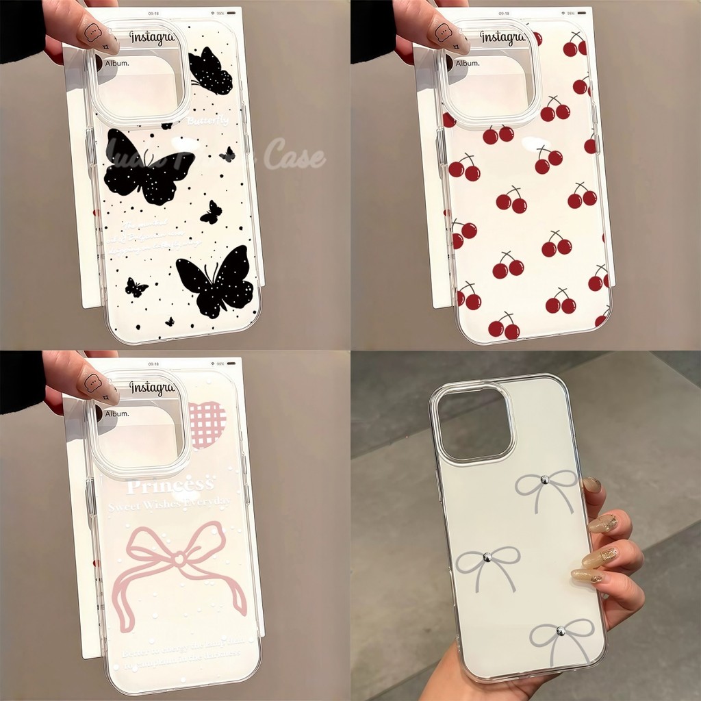 กราฟฟิตี โบว์ เคสมือถือสำหรับไอโฟน cute case for iPhone 16Pro Max 15PLUS/14/13/12 Pro Max/11 pro/XS Max/XR/X|8/7 Plus