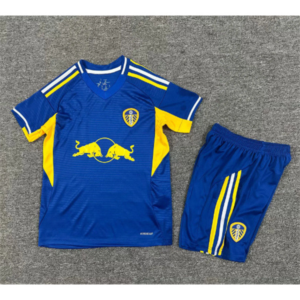 เด็กใหม่ชุด2025 26 Leeds United Jersey away เด็กเสื้อกีฬาเด็กชุด 16-28