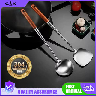 Kitchenware Set Cookingn Spatula Wok Iron Ladle Tool Set Stainless Steel 17 Inches Kitchen Tools Set