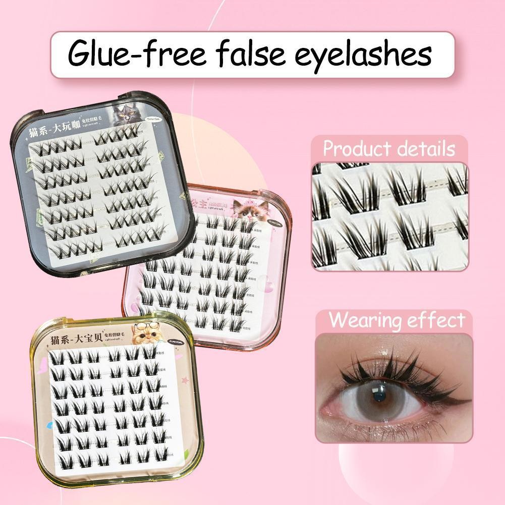 กาวฟรี Cluster ขนตาปลอมนํากลับมาใช้ใหม่ยาวนาน Lash กาว Diy เครื่องมือ Self R9t9