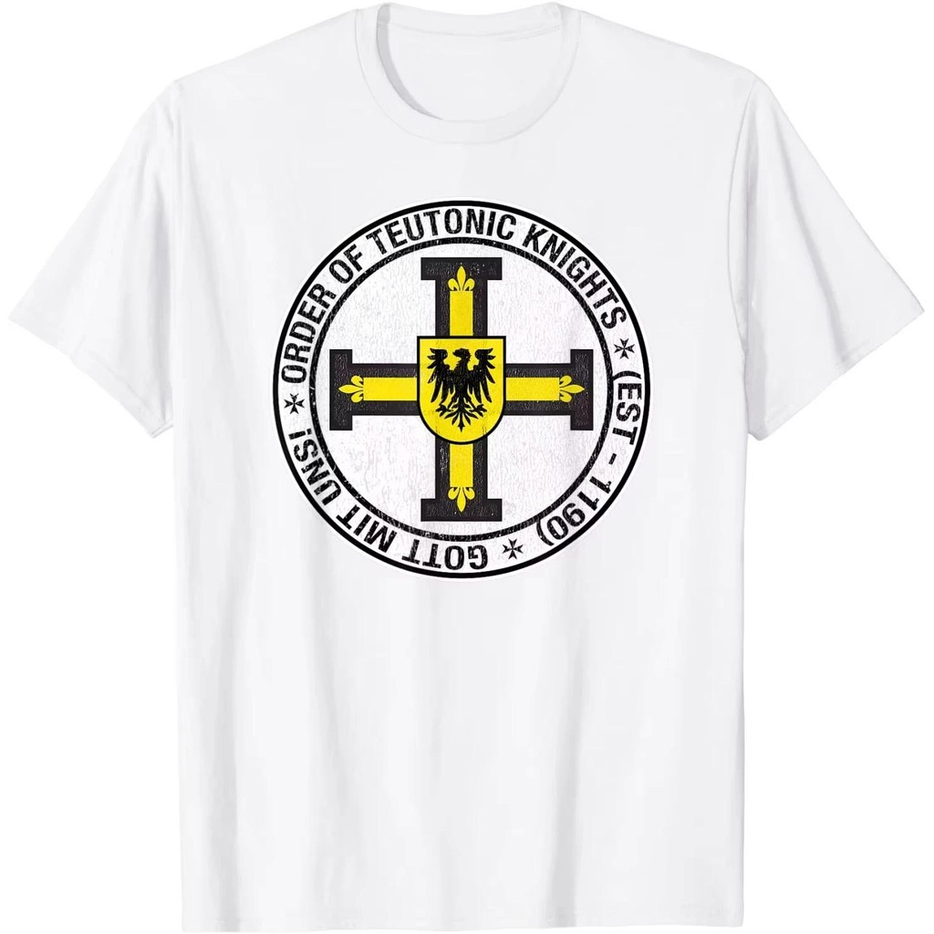 COD ฤดูร้อนกลางแจ้งเสื้อผ้าผู้ชาย Order of The Knights Teutonic แขนเสื้อ Mens T เสื้อ Unisex O-คอสั้