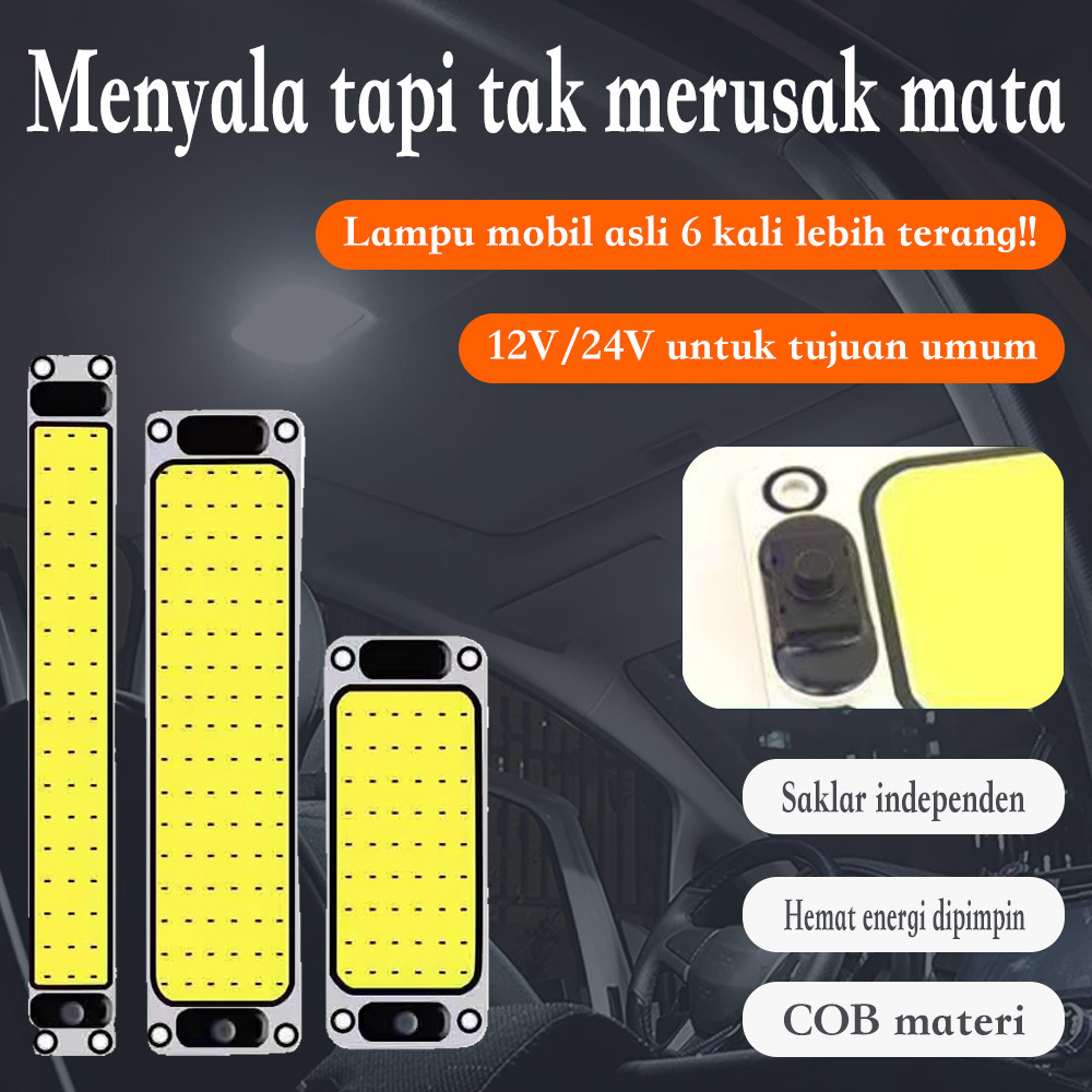 ไฟรถบรรทุกสากลกันน้ํา Super Bright Car Cabin เพดาน COB LED 12/24Volt เพดาน