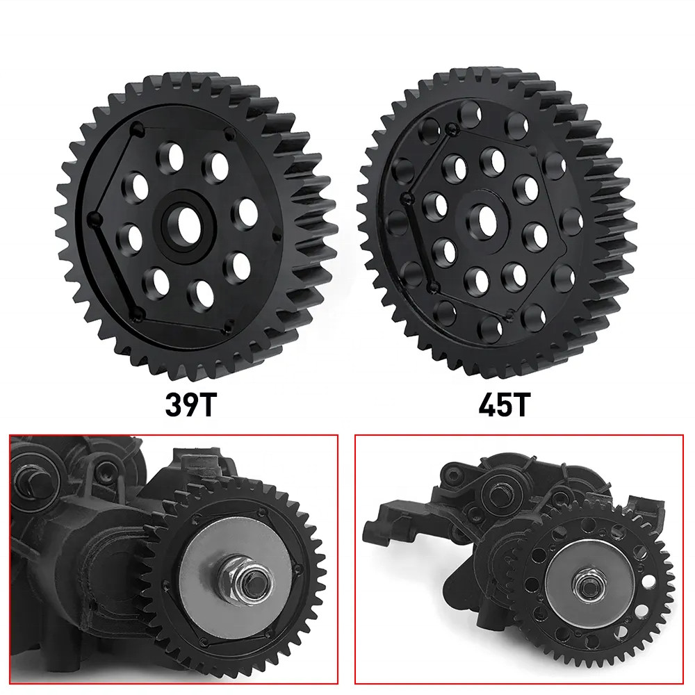 อัพเกรด 1 PC 0.8M 39T/45T เกียร์เกียร์เกียร์สําหรับ 1/10 Traxxas TRX4 & TRX6 ทั้งหมด Series RC Crawl
