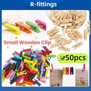 50ชิ้น/แพ็คที่มีสีสัน3.5เซนติเมตรคลิปไม้ขนาดเล็กภาพแขวนผนังบ…