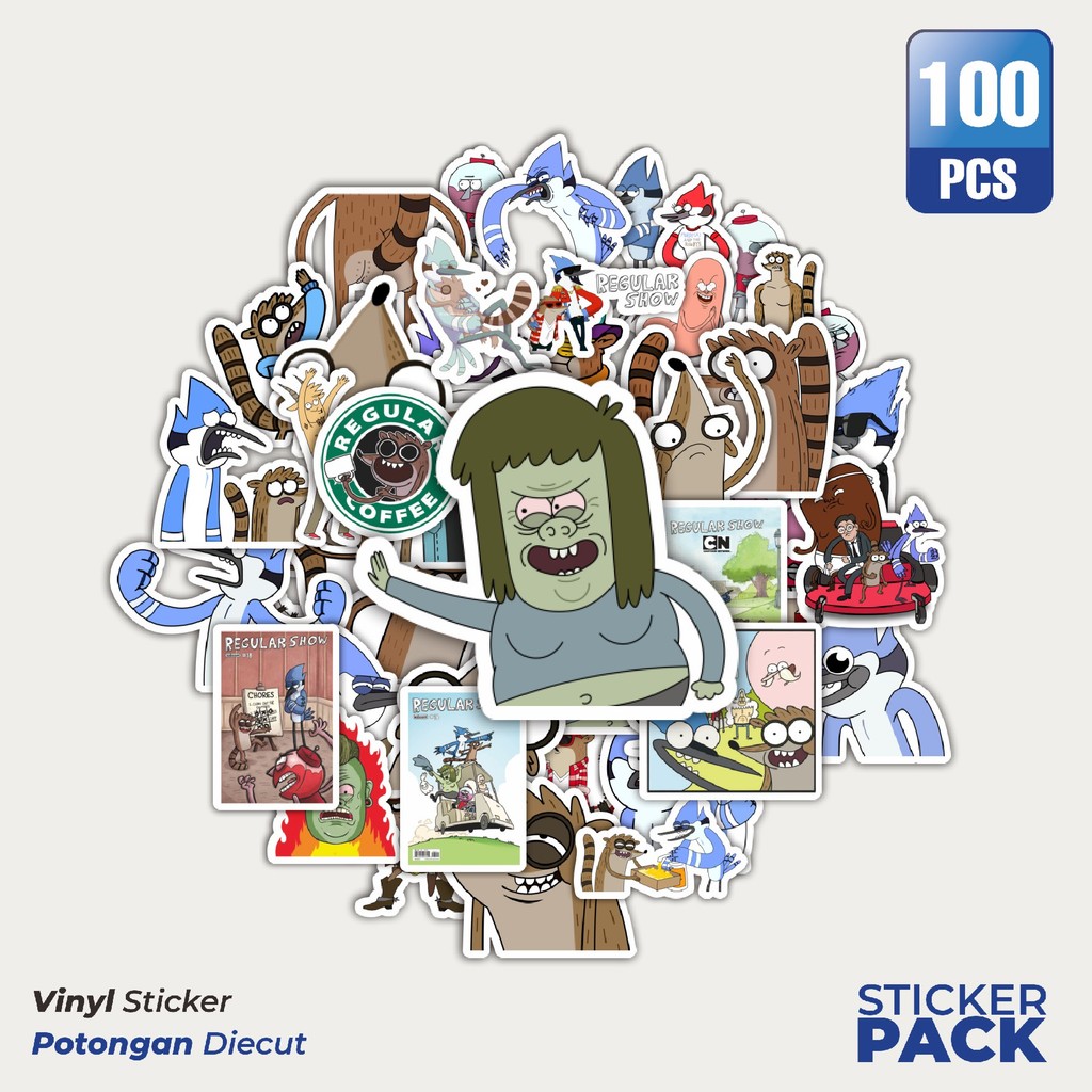 ซุปเปอร์จอง! 100 ชิ้นสติ๊กเกอร์การ์ตูน Series Regular Show Waterproof Aesthetic - สําหรับแล็ปท็อป รถ